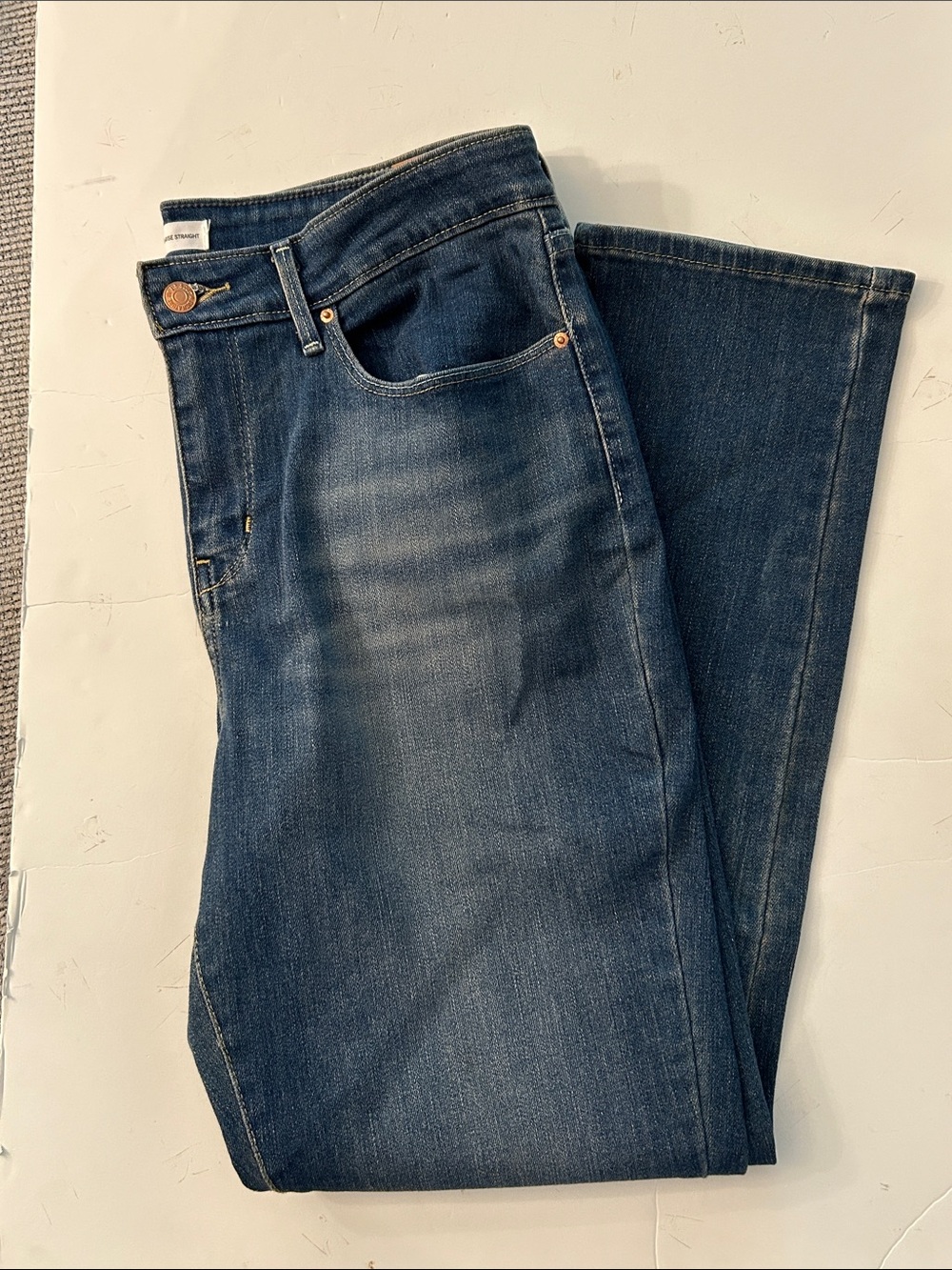 Signature gold Levi’s mod rise straight leg denim jeans W33 - Picture 12 of 14